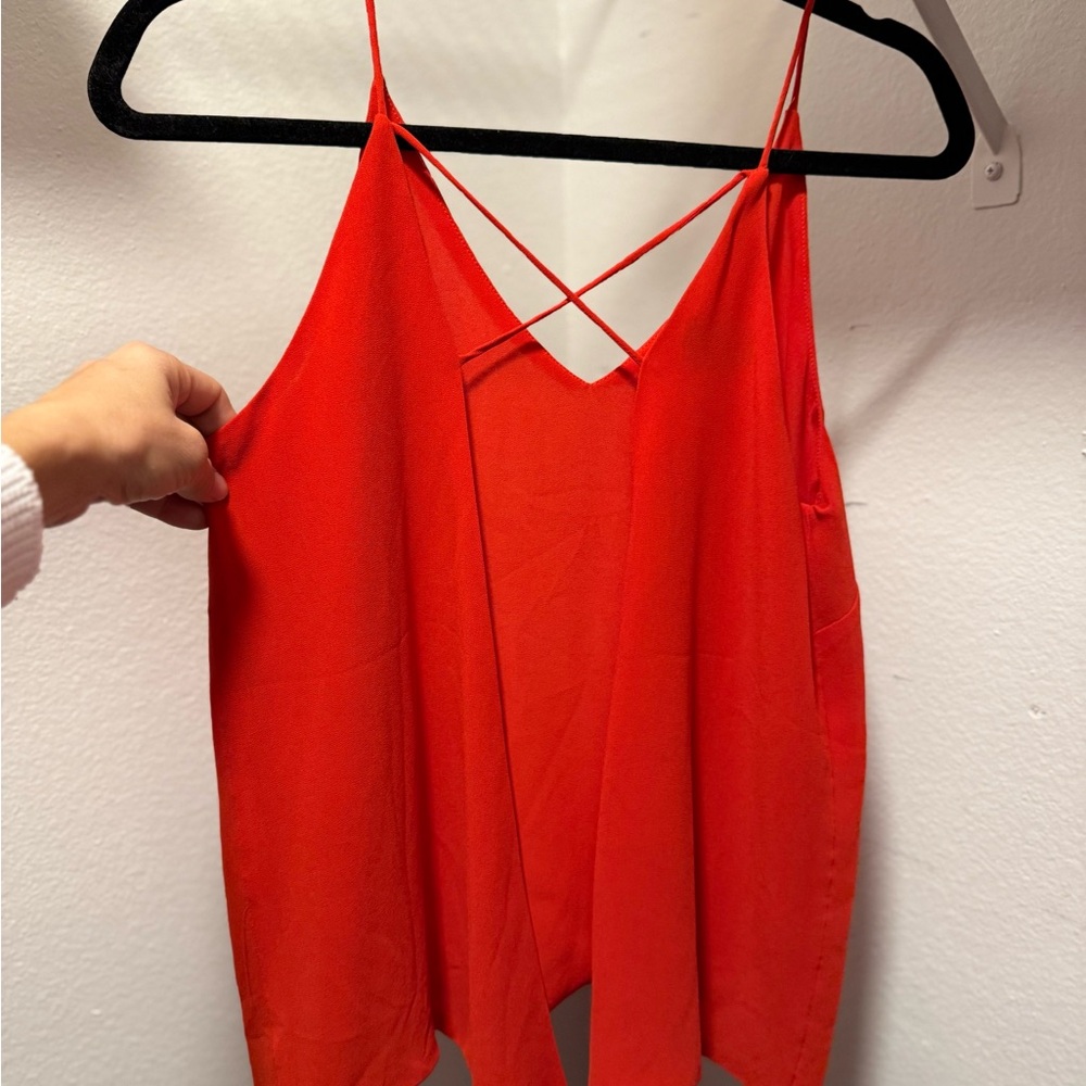 Bebe Spaghetti Strap Backless Blouse - image 3